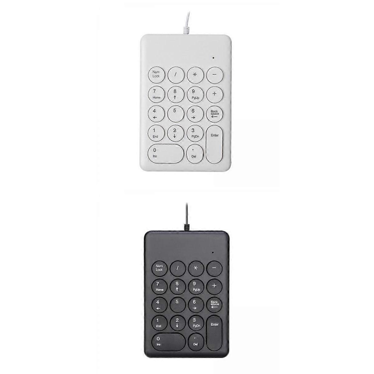 2Pcs USB 18 Keys Numpad Keyboard Universal Durable Plug and Play