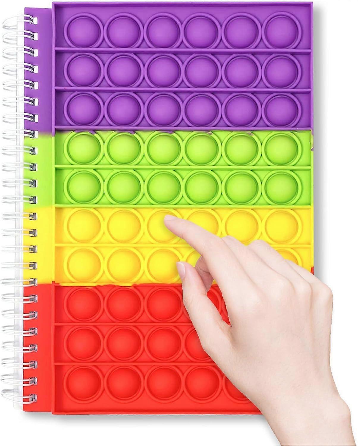 Journal Notebook, Spiral Notebook, College Ruled notebooks, Push Pop Bubble Fidget Sensory Toys, Stress Reliever Fidget Toys, Cute Notebook for School