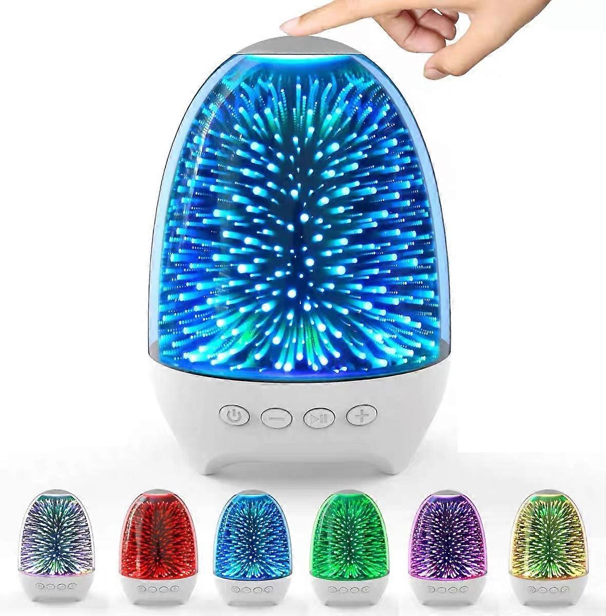 Night Light Bluetooth Speaker, Led Lights Flashing Portable Wireless