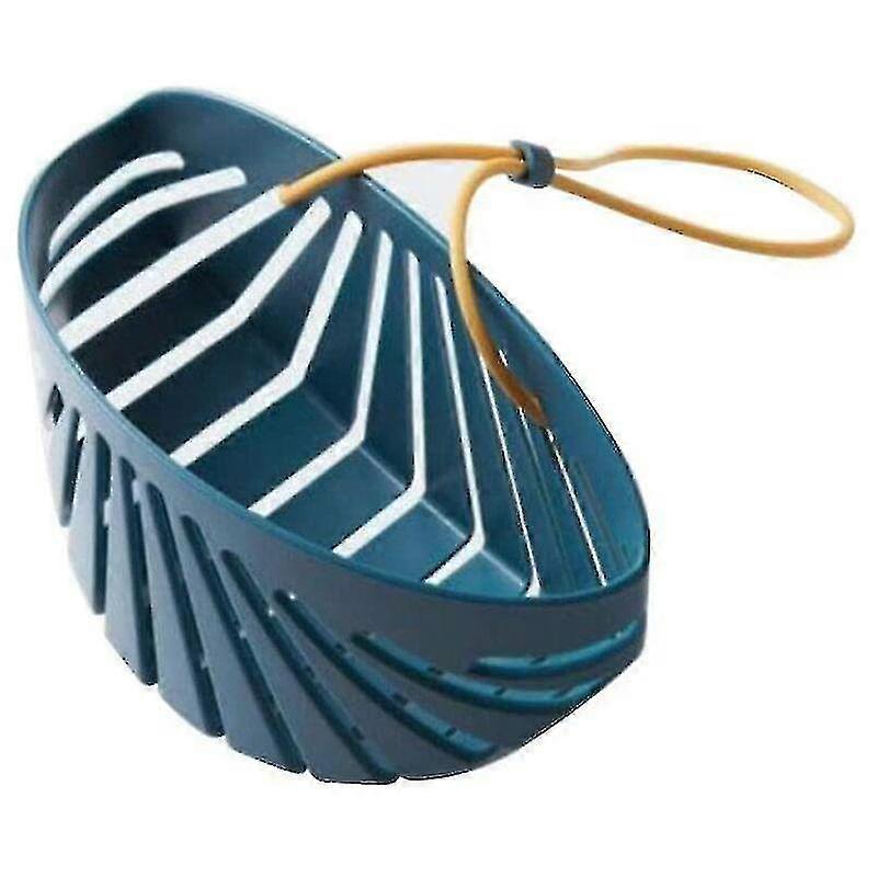 Kitchen Storage Basket With Drainage Holes (blue)