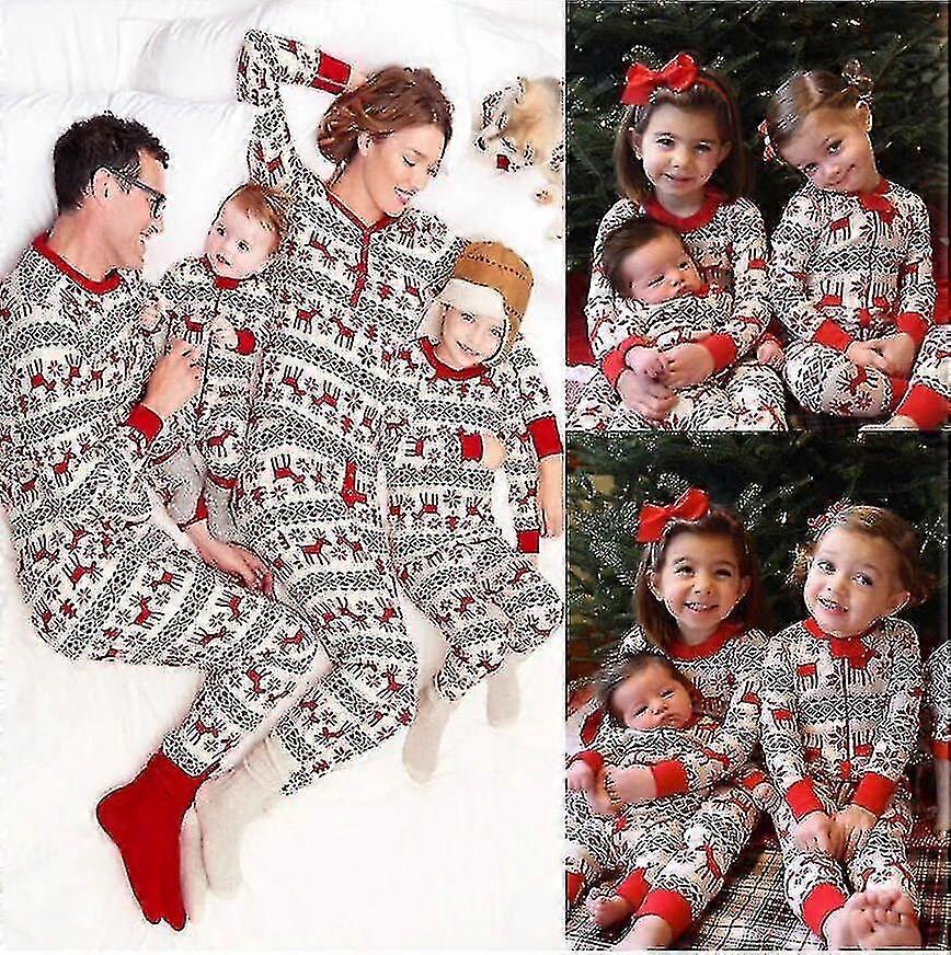 Familj Matchande Vuxen Julpyjamas Jul jul julkläder Pyjamas Pjs Set Festligheter