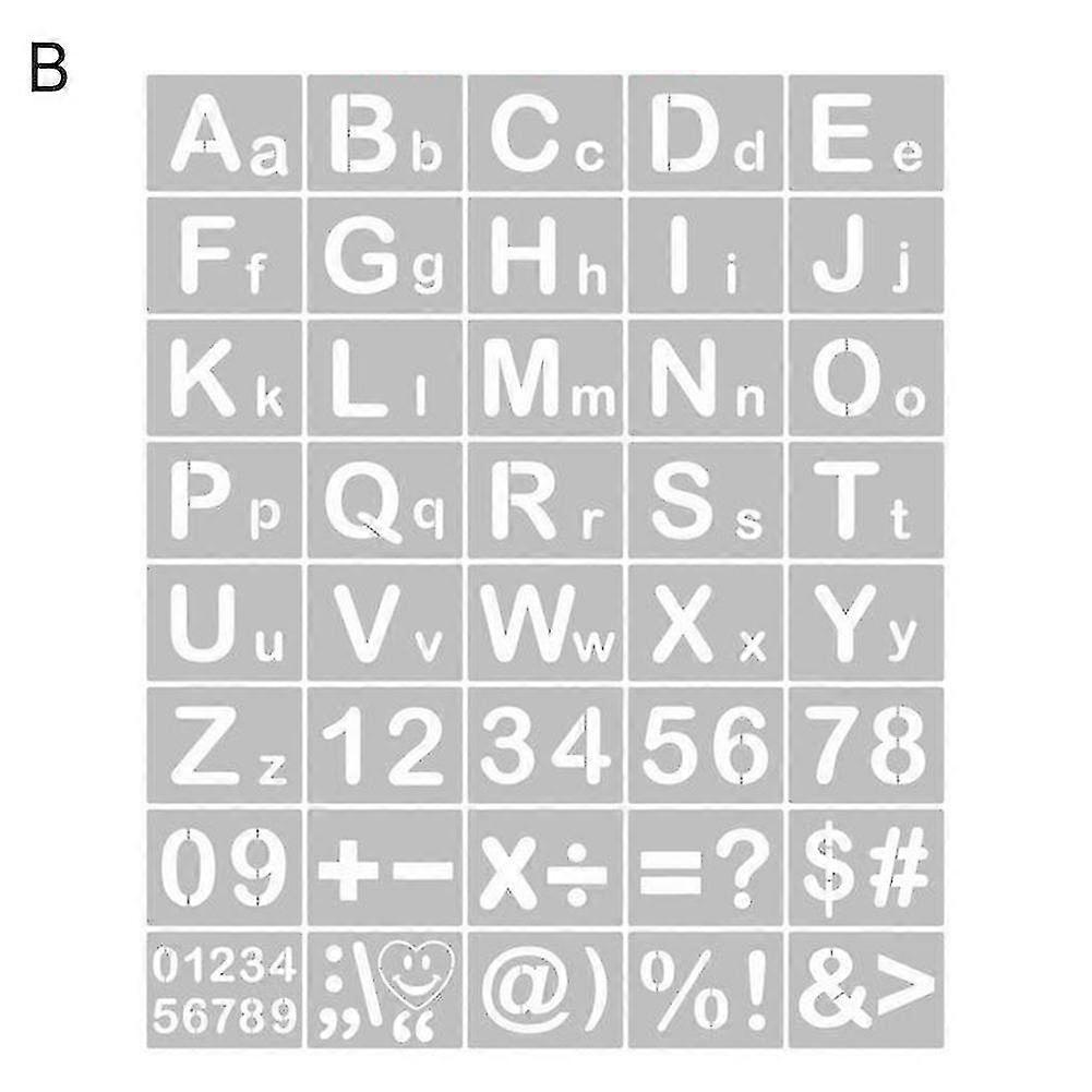 40 قطعة / مجموعة قالب ورق الرسالة قالب الأبجدية الإنجليزية مع الحرف الخط