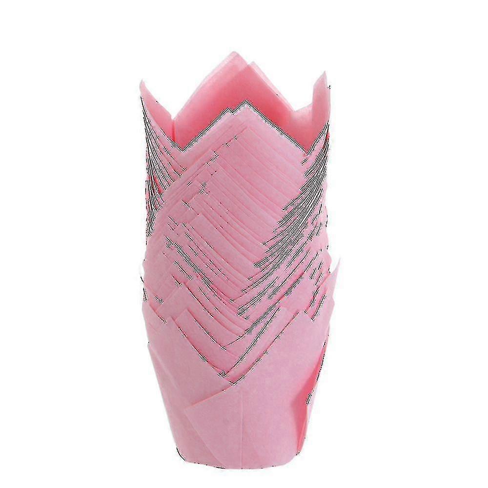 50 قطع المنزل المطبخ الخبز كوب حزب لوازم بطانات كب كيك ، وردي