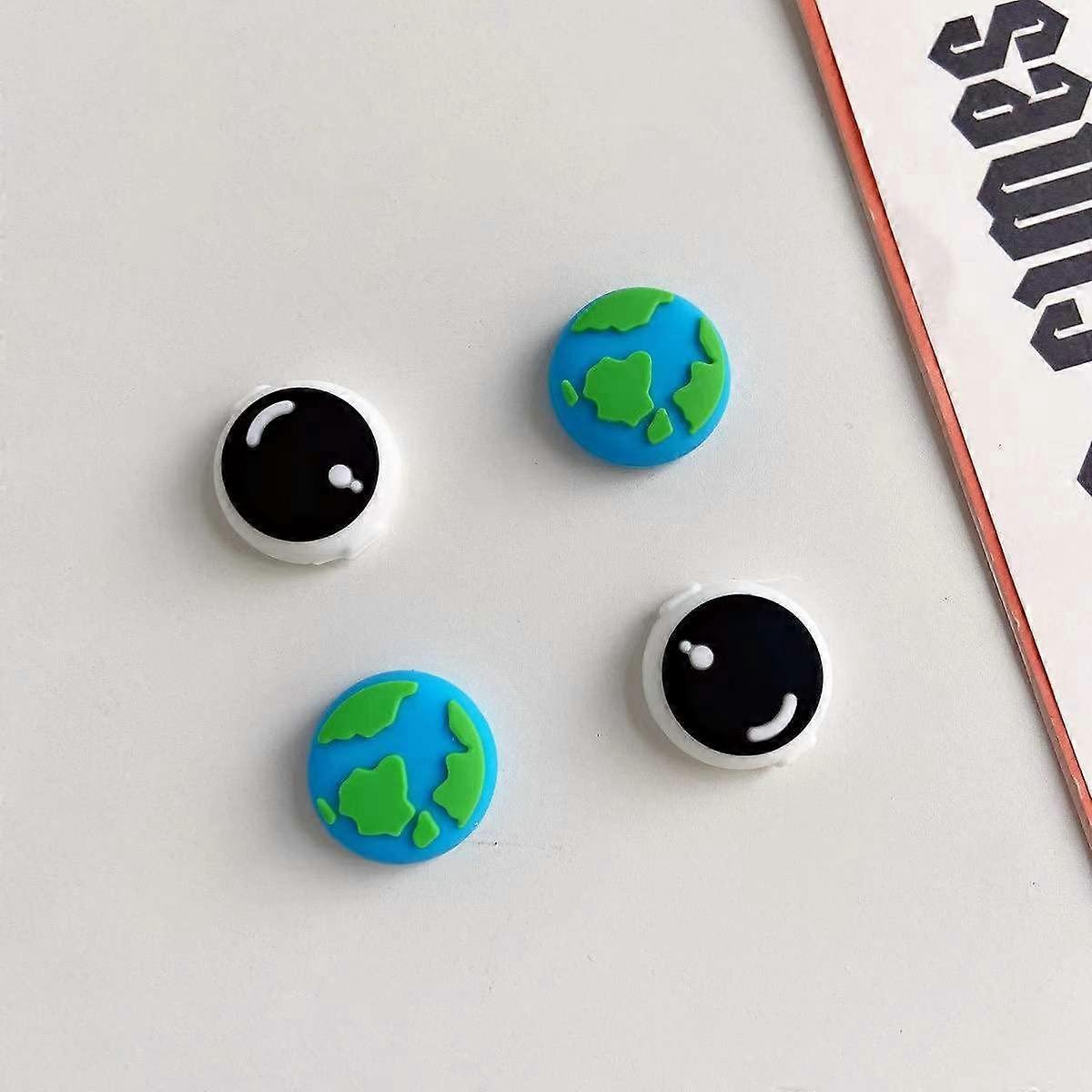 4 Pack Playstation 5 Controller Protective Caps - Compatible with Switch Pro Controller and PS4 PS5 Controller, Blue Earth and Astronaut