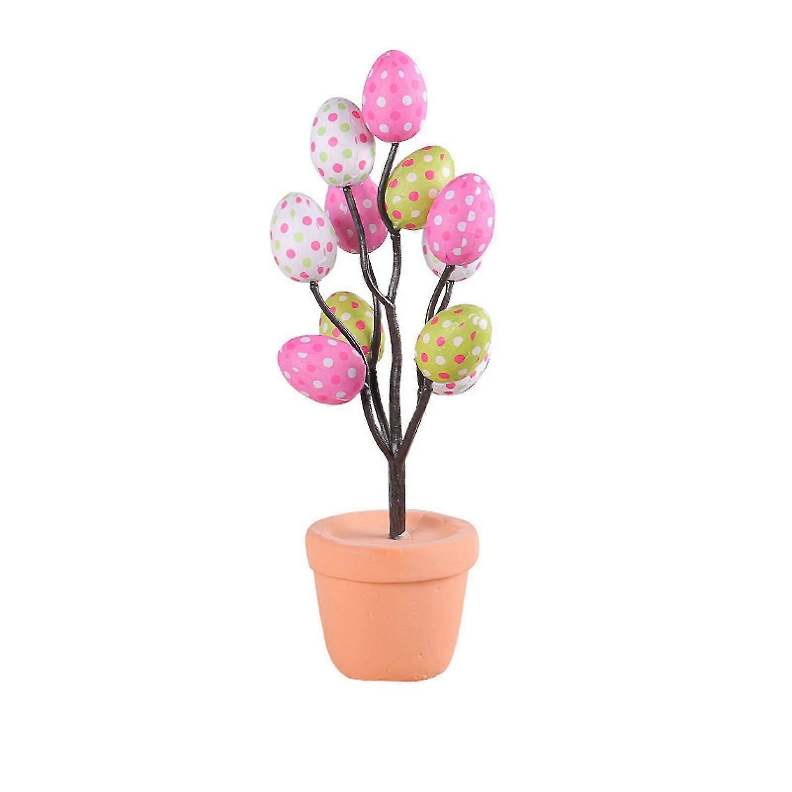 Easter Eggs Pot Spots Eggs Flower Pot Outdoor Courtyard Easter Decoration