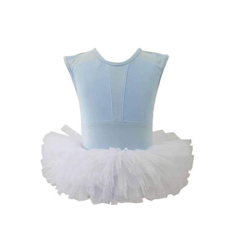 Ballet Danse Robe performance Robe Filles à manches courtes Combinaison jupe moelleuse Ensemble 2 pièces