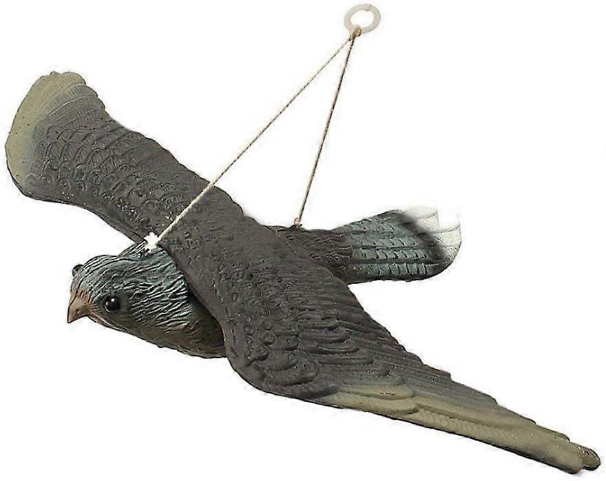 Statues, Flying Falcon Decoy, Lifelike Flying Hawk Decoy Bird Deterrent with Hanging Strings, Fake Scarer, Control Cat Bird Repeller