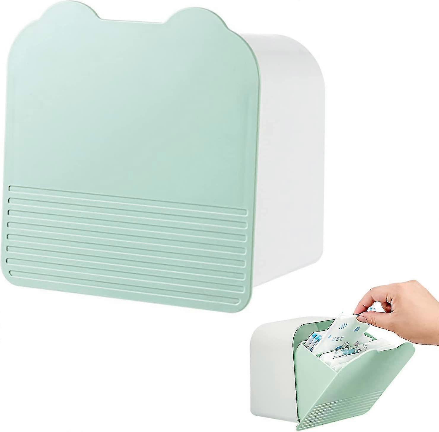 Caja de almacenamiento de toallas sanitarias, bolsa de almacenamiento de toallas sanitarias portátiles de plástico para el baño