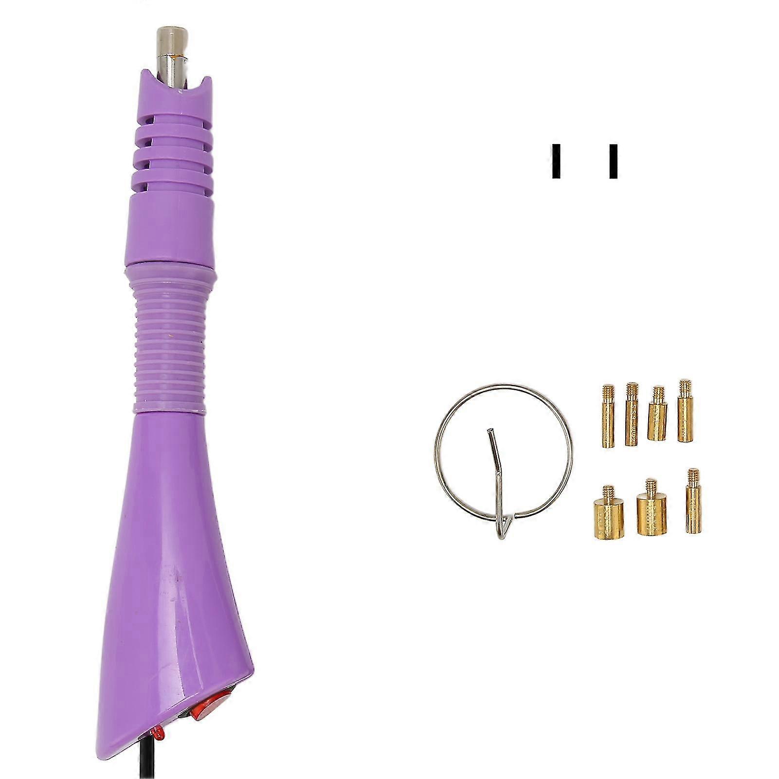 Hot Fix Applicator with 7 Tips Energy Saving Metal DIY Hot Fix Machine for Clothes - Purple