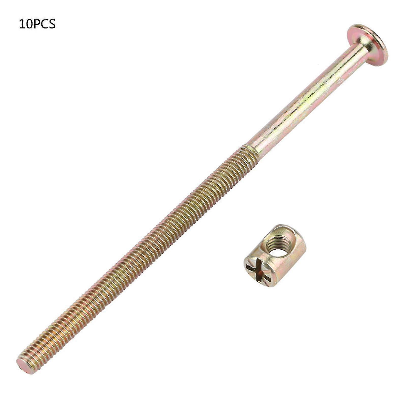 6 * 110mm Color Zinc Plated Hex Flat Head Screw Hammer Head Nut (10pcs)