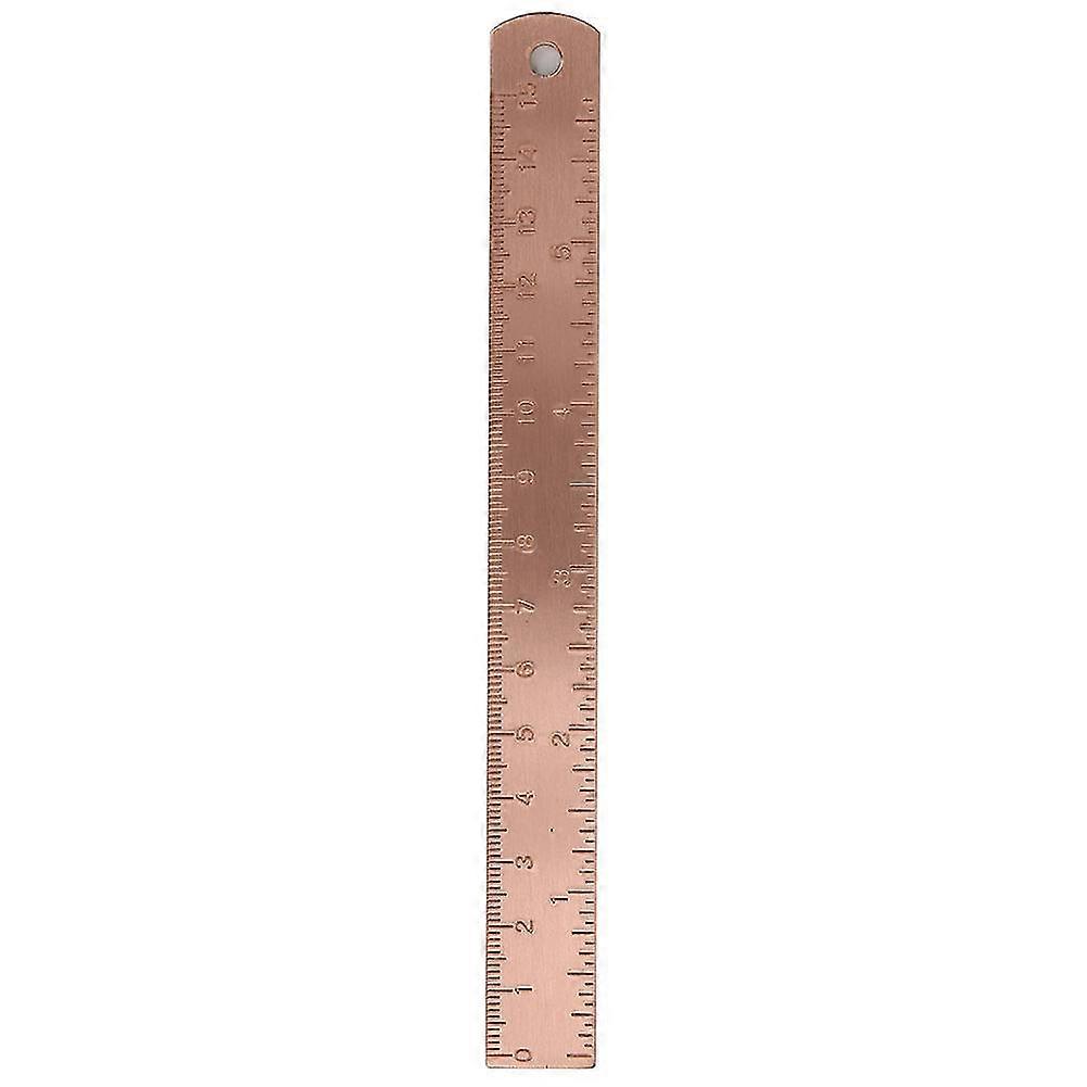 Mini Copper Straight Ruler - 15cm Scale, 1.5mm Thickness
