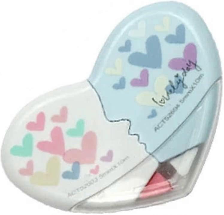 Correction Tape, 2 Pcs Of 10 Meters Cute Heart-shaped Correction With Correction Belt Office School Stationery (random 2pcs)