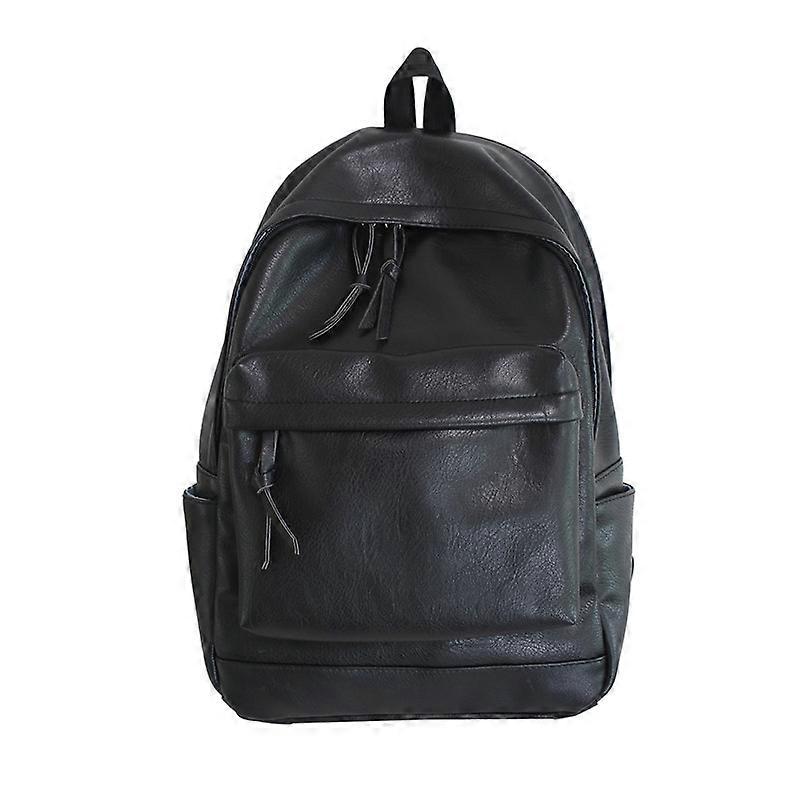 Backpack PU Leather Schoolbag Durable Utility Cool Backpack