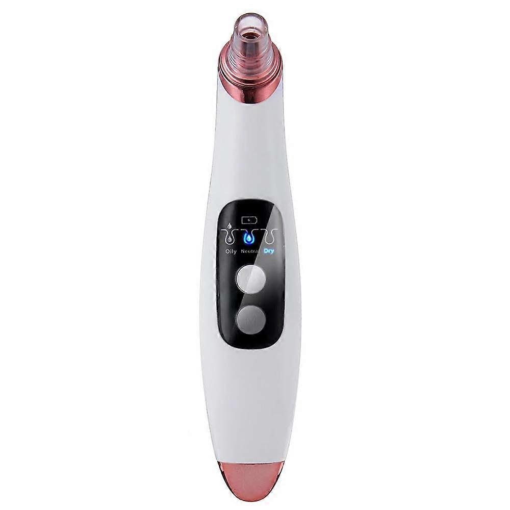 USB Rechargeable Electric Blackhead Remover with 4 Replacement Probes