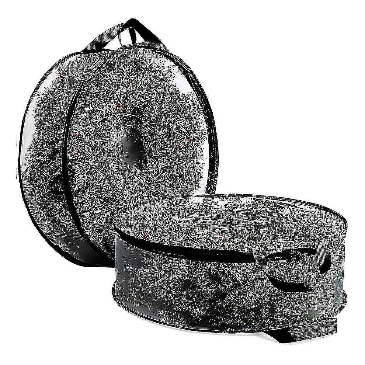 2pack Christmas Wreath Storage Container 30inch(black)