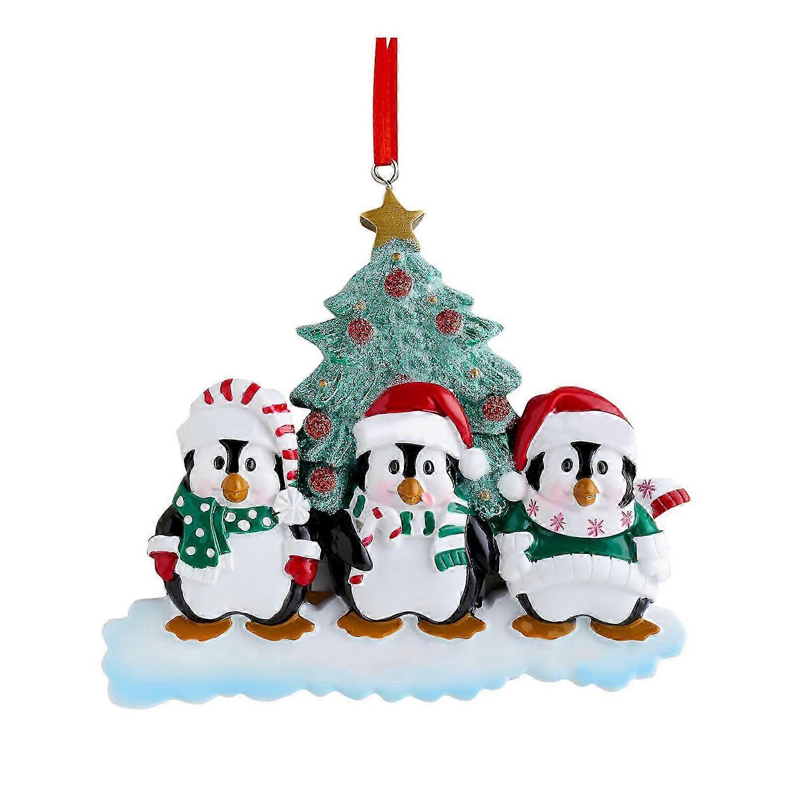 Personalized Penguin Family Christmas Tree