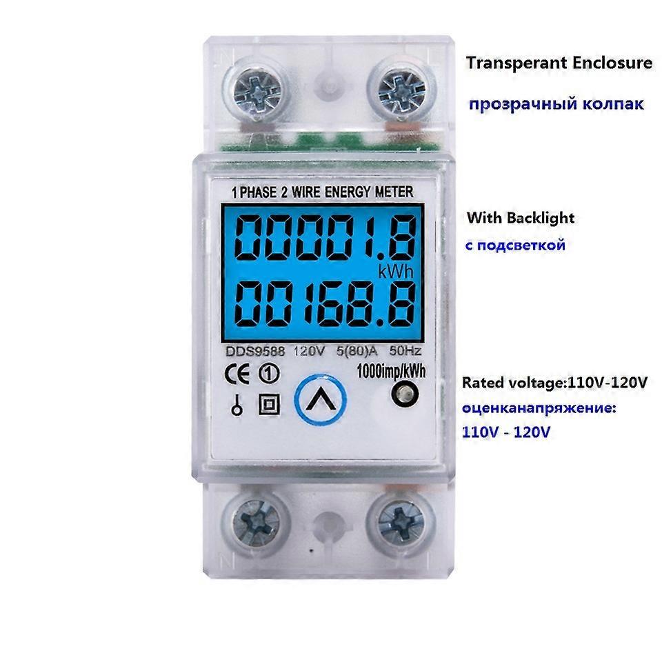 Din Rail Single Phase Energy Meter Reset Zero kWh Voltage Current Power Consumption Counter Electric Digital Wattmeter 230V AC