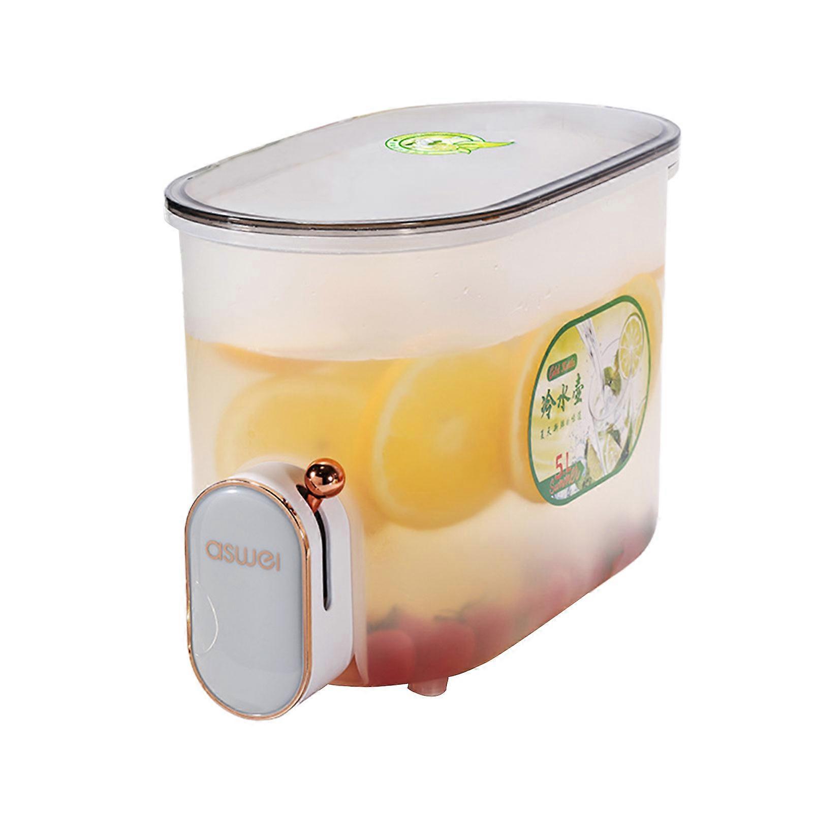 5L Jug With Tap Cold Water Container Large Cold Kettle Refrigerator With Faucet Beverage Dispenser