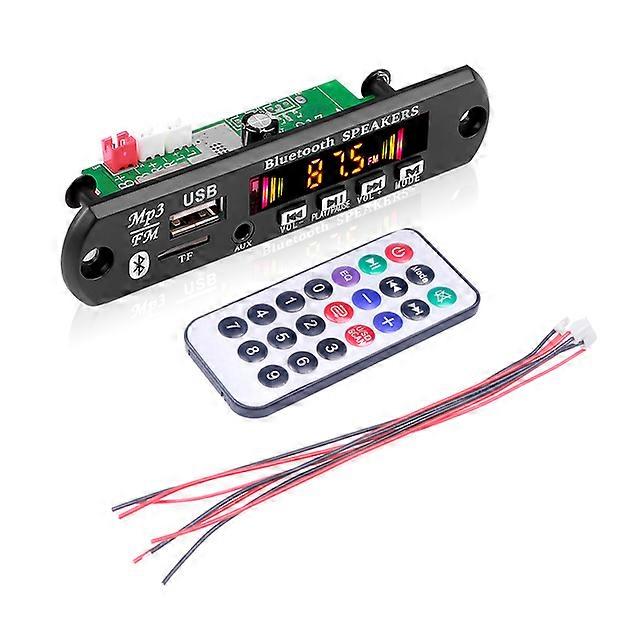 2*25W Stereo Bluetooth 5.0 MP3 Player Decoder Board 12V 50W Amplifier Car FM Radio Module Handsfree Support TF USB AUX Playing