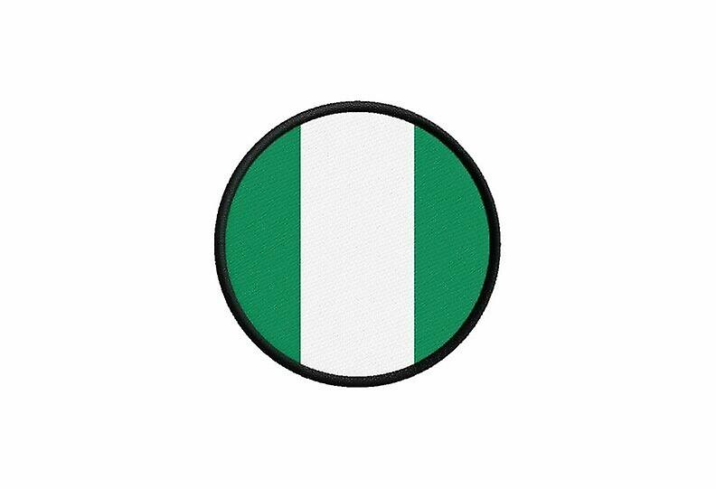 Patch ecusson flag nigeria prints thermosticker round round roundcard