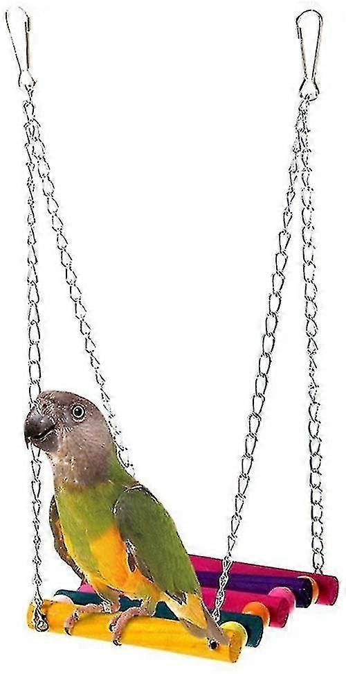 Bjxy Colorful Swing Parrot Bird Toy Budgies Bite Toy Creative And Useful