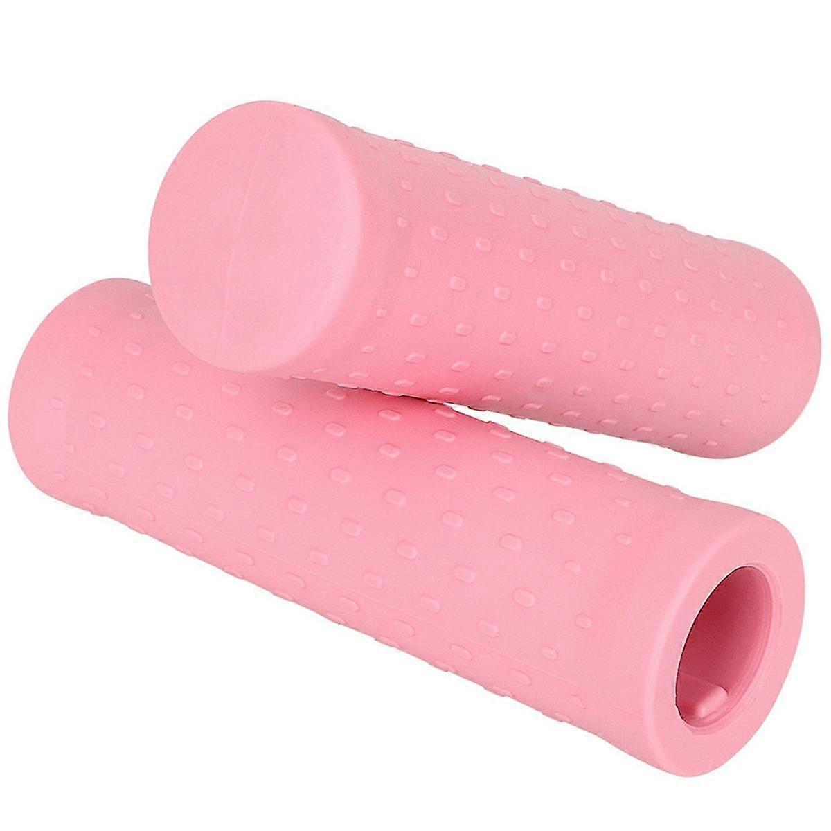 Double Rubber Handlebars, Non-Slip Ergonomic Handlebars, Comfortable Scooter Handlebar Cover Accessories Pink