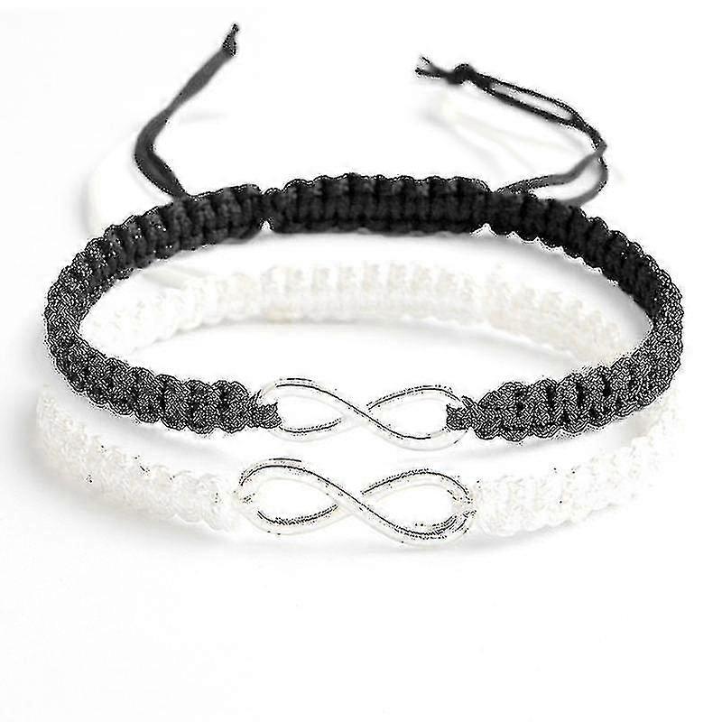 Rope Amp; Chain Charm Bracelets(black/white)
