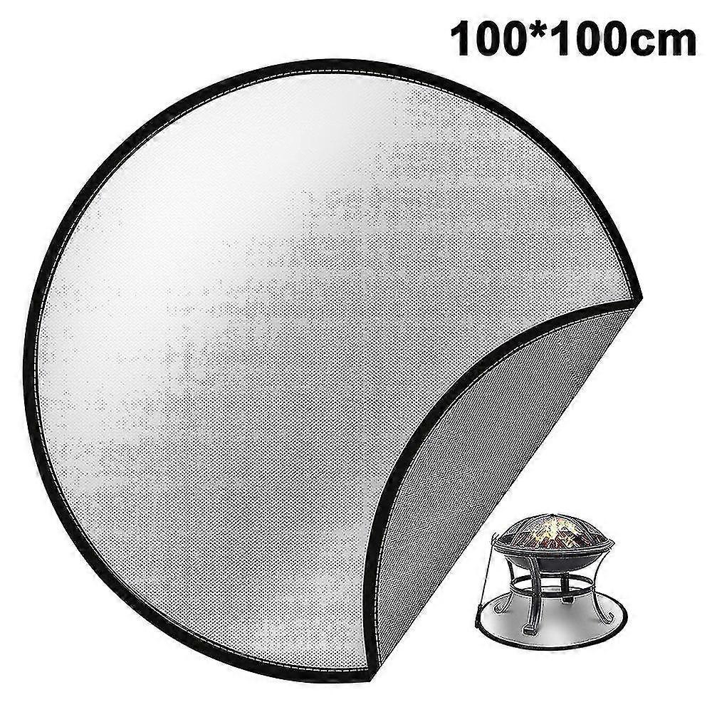 Silicone Fireproof Fire Pit Mat, Fire Pit High Temp Mat With Storage Bag, Deck Defender, Under Grill Mat, Bbq Mat, Portable Fire Pit For Protecting Yo