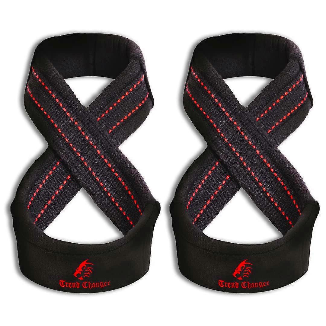 Figure 8 Lifting Strap Padded Deadlift Straps Heavy Duty Weight Lifting Straps Strongman Axle Bar Straps