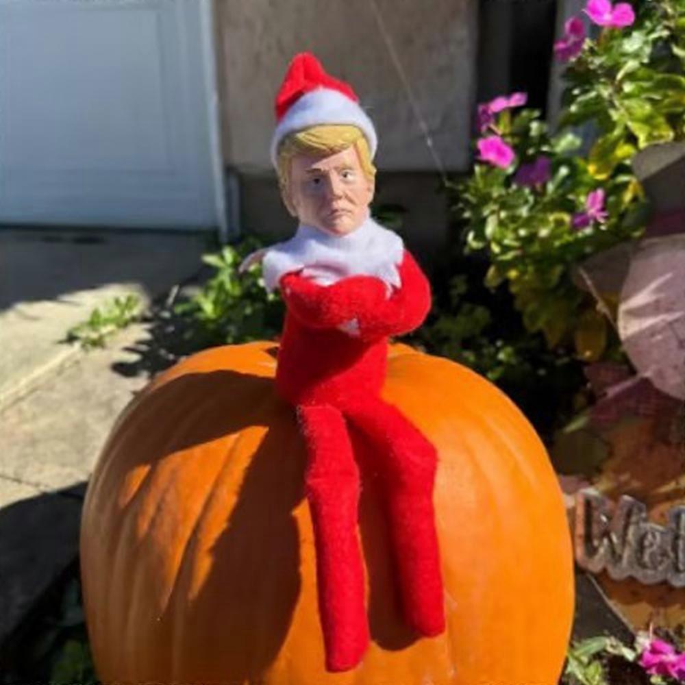 2024 Trump On The Stump Christmas Plush Doll Toy Donald Trump Xmas Elf Ornaments Decoration