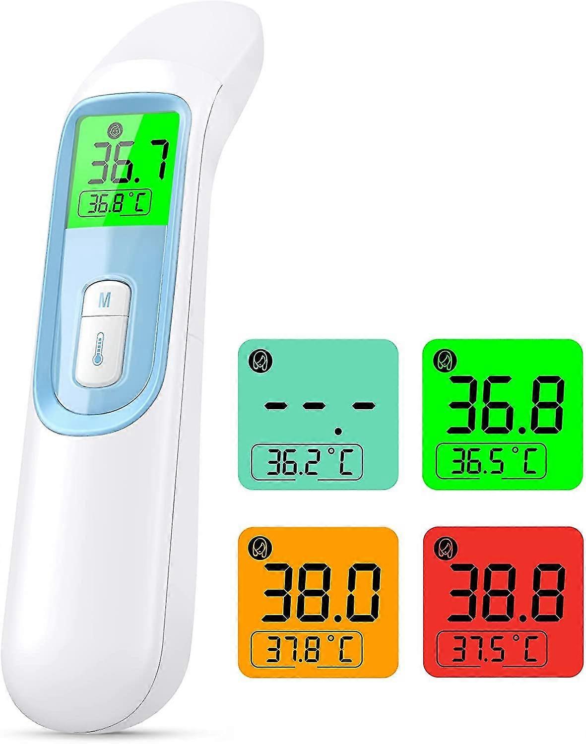 ترمومتر جبين الكبار ، ترمومتر الأشعة تحت الحمراء عدم الاتصال الجبين والأذن ميزان الحرارة الطبي مع إنذار الحمى ، قراءة سريعة ، وظيفة الذاكرة ، ل B