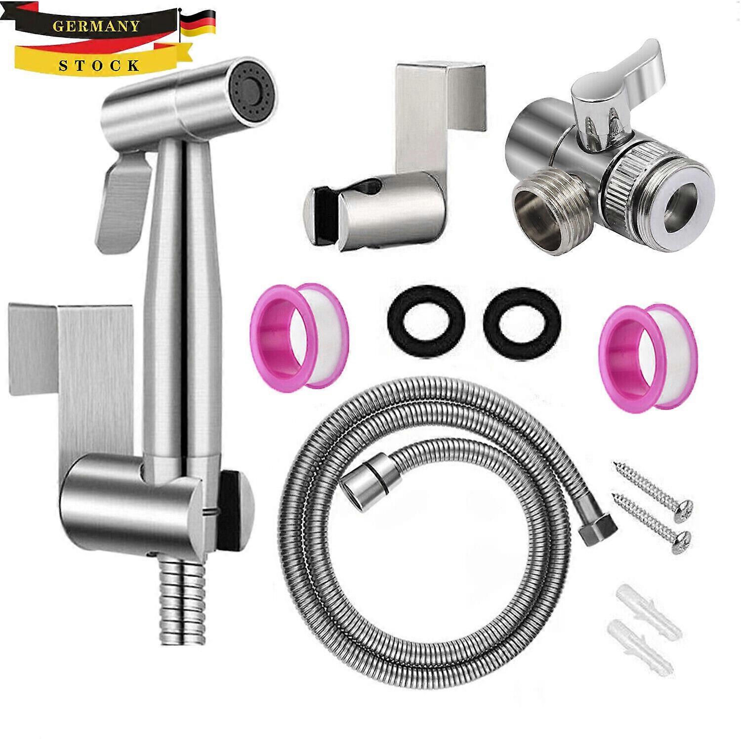 Wc Hand Duschkopf Intim Hygiene Dusche Bad Set Bidet Brause Mit Halter Edelstahl
