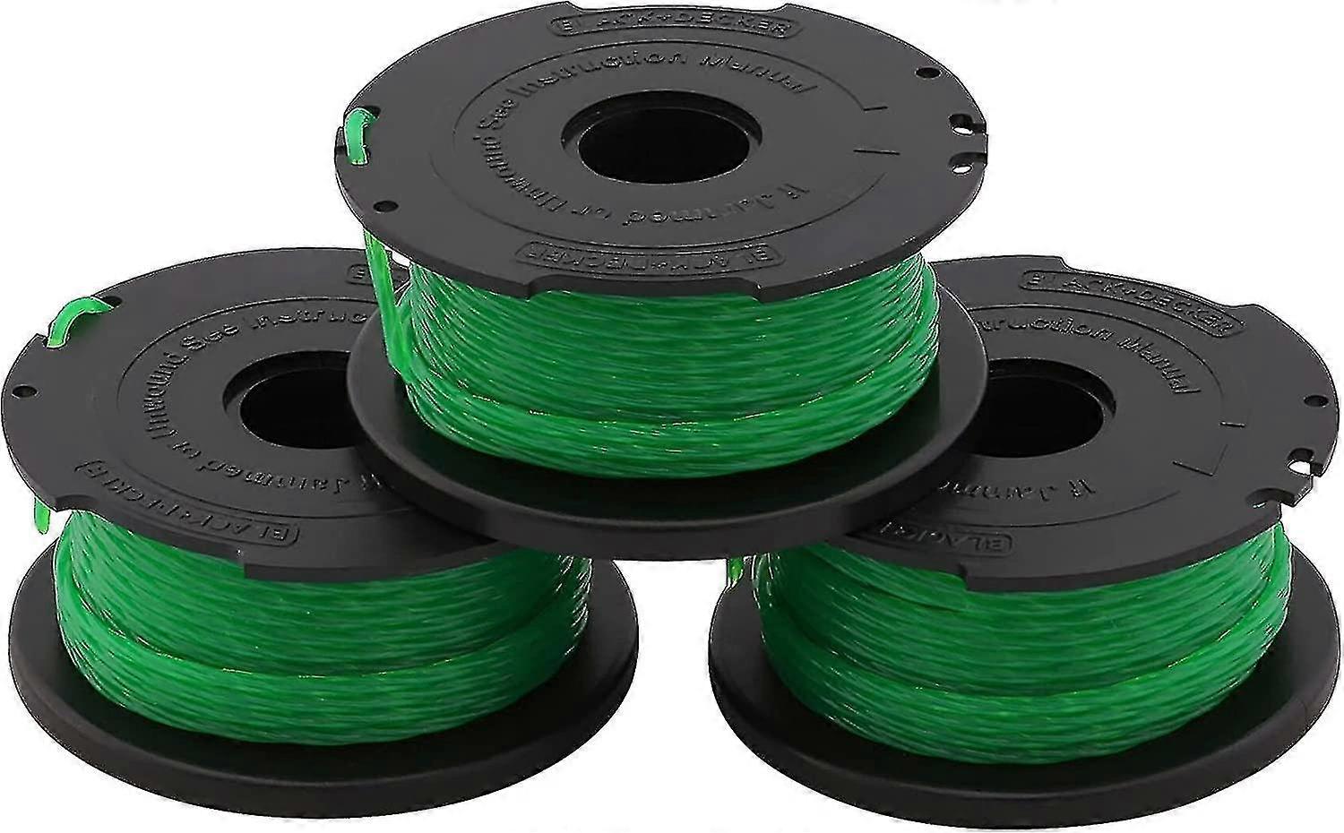 3 Replacement Spools For String Trimmer, Automatic Unwinding Spool, Nylon Heavy Duty