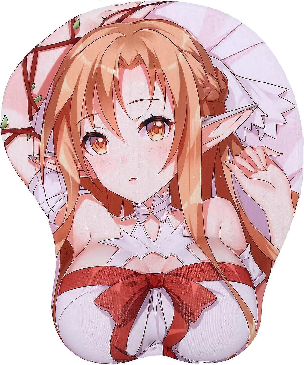 Sword Art Online Asuna 3D Anime Mouse Pads with Rest Gaming Mousepads 2Way Skin (Asuna 2)