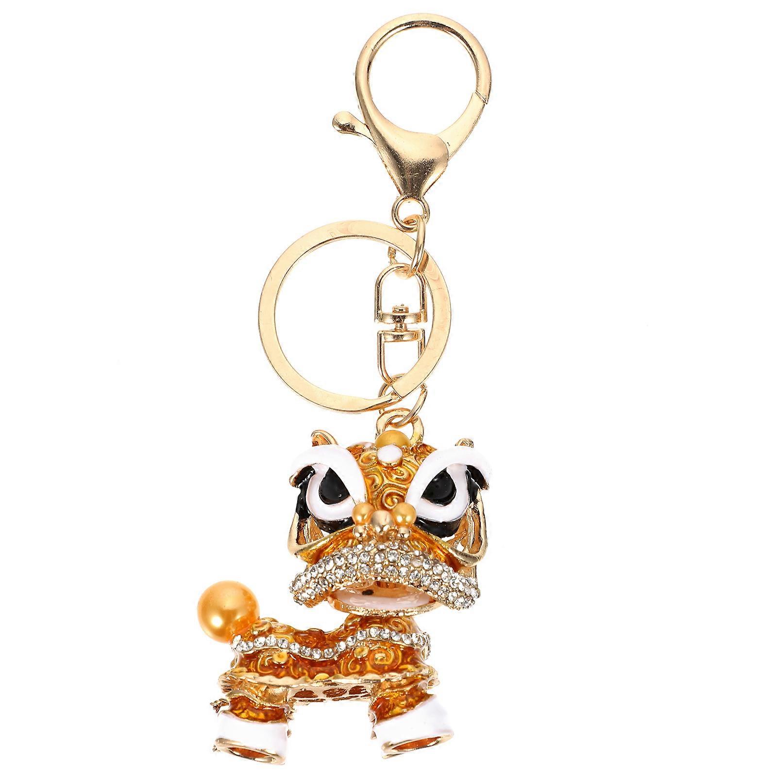Lion Themed Keychain Chinese Lion Shape Pendant Key Chain Decorative Key Chain
