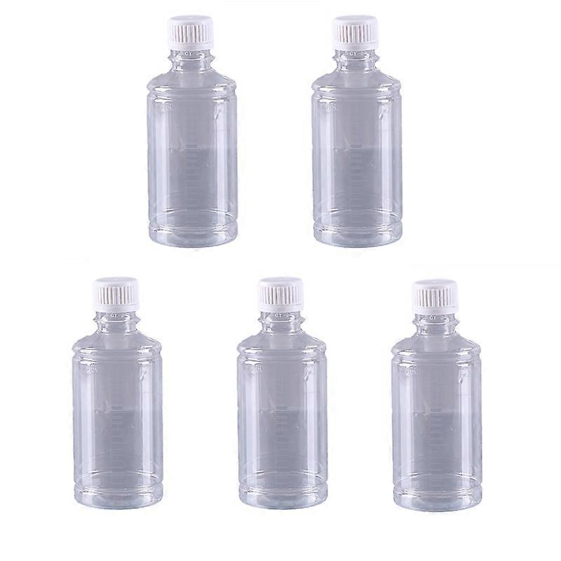 250ml Plastic Transparent Scale Aqua Bottle Liquid Empty Jar Container with Cap JIKAIX