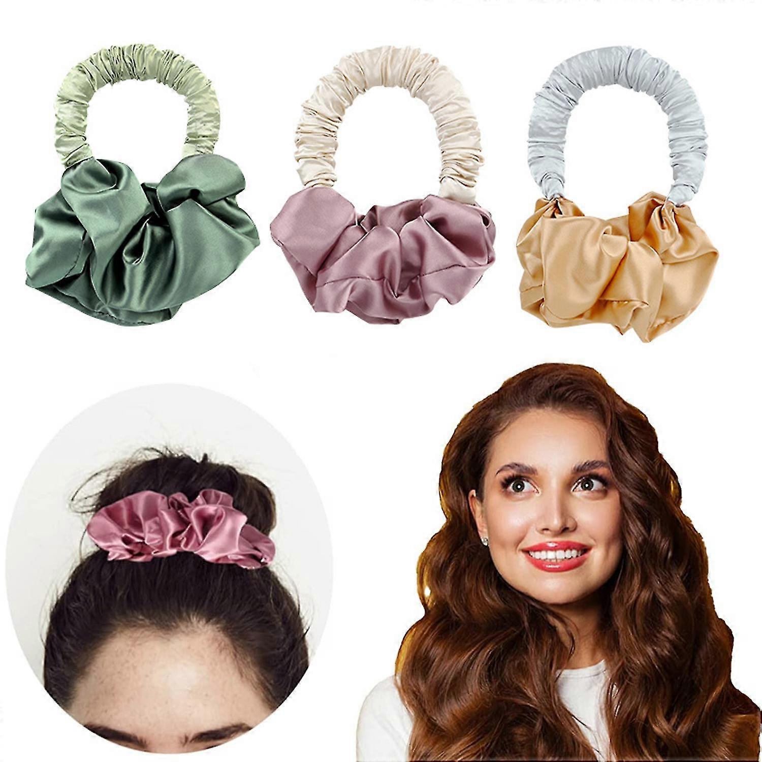 Blødt varmeløst hår CurlingStang Magic Lazy Curler Ingen varme Scrunchie Hestehale Hårbånd Sleep Wave Curls Bærbar rulle