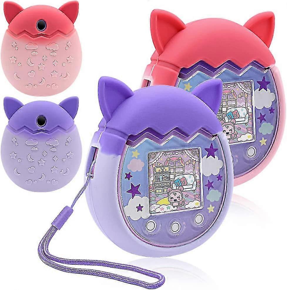 حالة سيليكون متوافقة Tamagotchi Pix آلة لعبة الحيوانات الأليفة الافتراضية ، غطاء واقي ل Tamagotchi Pix مع حزام
