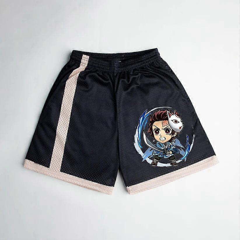 Casual Anime Shorts Men Women Mesh Quick Dry Gym Shorts Pink Fashion Oversized Short Pangts to Fitness Workout Running Summer