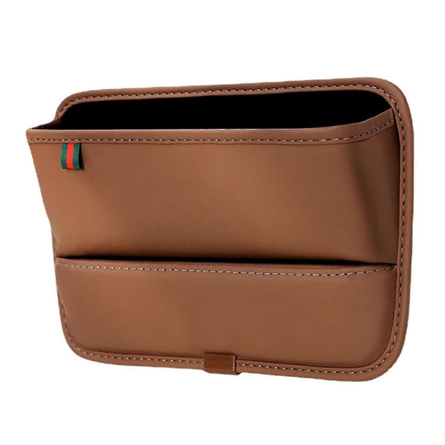 Seat Mobile Ph Holder Storage Box Interior Accessories Brown