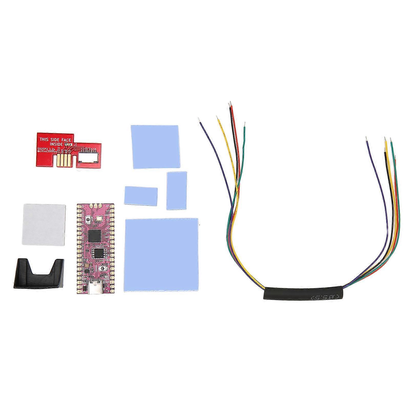 For RPi Pico Flexible Microcontroller Board Dual Core 264KB ARM Cortex M0+Processor with SD2SP2 SDLoad SDL Adapter Red
