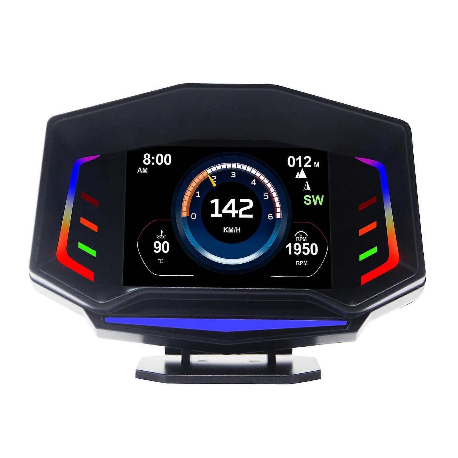  GPS+OBD2+Slope Model Overspeed Warning Windshield Projector Alarm System Auto