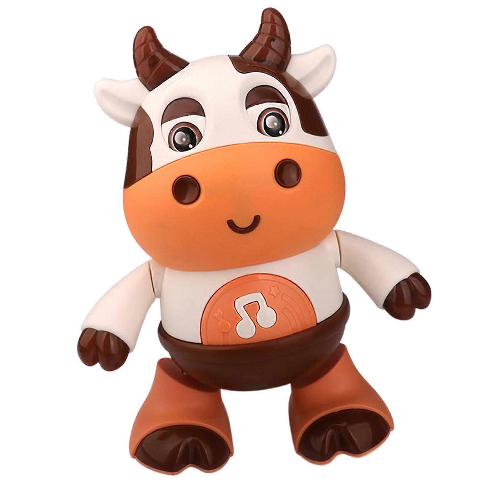 Lights up Dancing Cow for Active Fun Interactive Music Cow Crawling Toy with Light Present for Kids