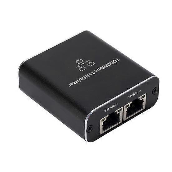 Ethernet-Splitser 1000mbps Hoge snelheid 1 tot 2 Apparaten Gelijktijdig Netwerken Stabiele Signaaltransmissie Netwerksplitser