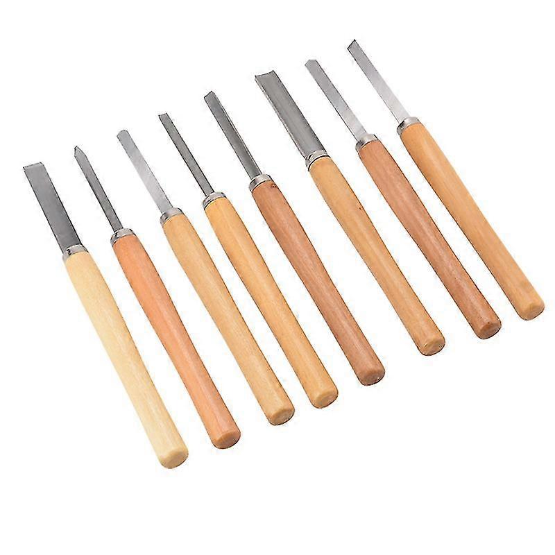 Auspicious-Wood Chisel Set Woodworking Chisel Set Woodturning Tools Lathe Chisel Set For Hardwood Turning 8 Pieces