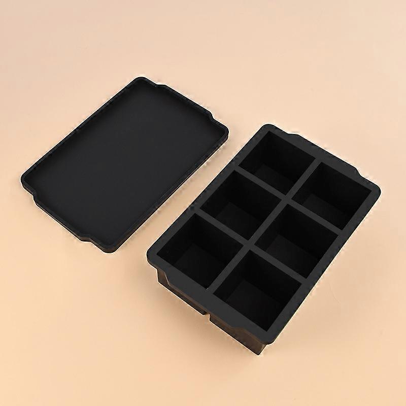 Large Ice Cube Tray, 2Pcs Silicone Ice Cube Trays for Whiskey, 2-Inch Big Square Ice Trays for Freezing, Huge Ice Cube Maker for Cocktails