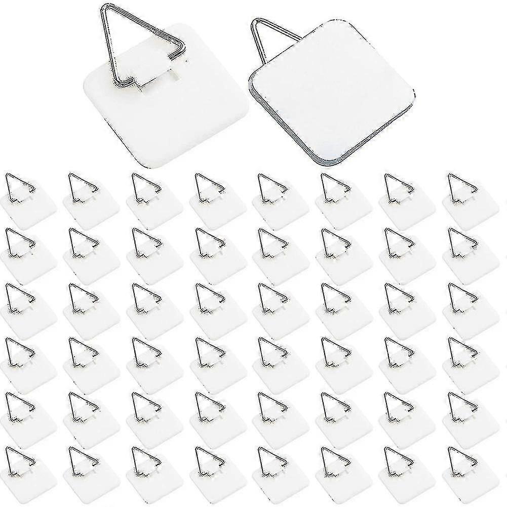 Cabides de placa de 50pcs para os ganchos do suporte da placa de parede para placas decorativas 1,3 polegadas pegajosas invisíveis