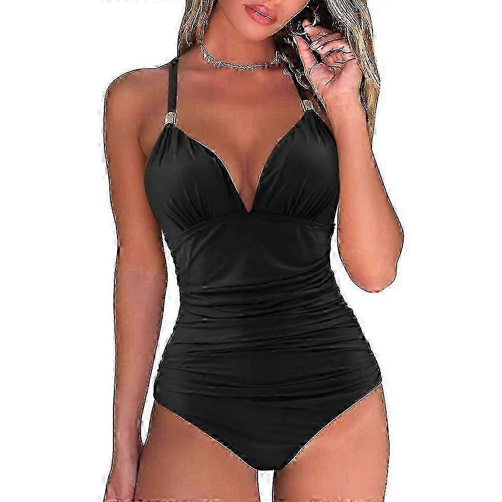 Kvinnors badkläder med halterneck och vadderad bikini