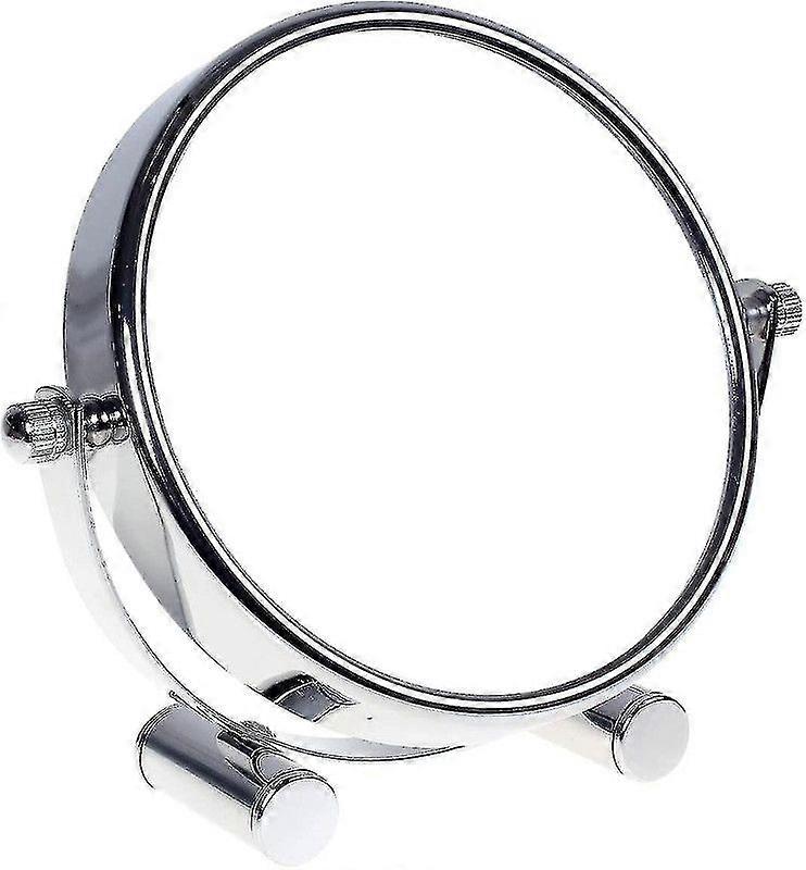Makeup Mirror/cosmetic Mirror, 360 Swivel, Double Sided: Normal And 5x Magnification. Standing Mirror, Shaving Mirror, Bathroom