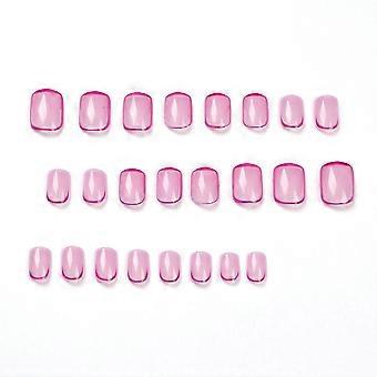 Glossy Press On Nail No Fading Nail Manicure Set Material Seguro Jelly Glue Model